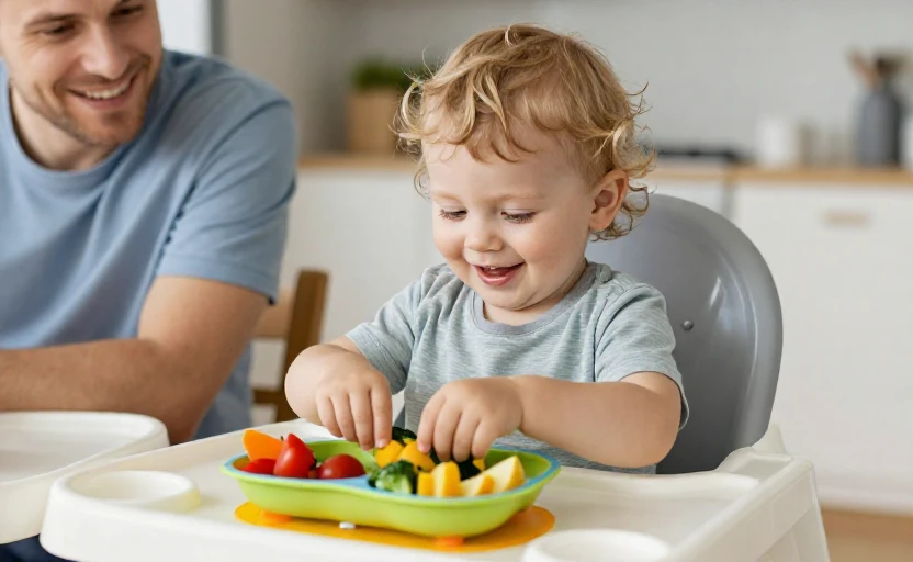 Daily routines for establishing healthy eating habits from the high chair