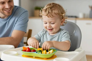 Daily routines for establishing healthy eating habits from the high chair