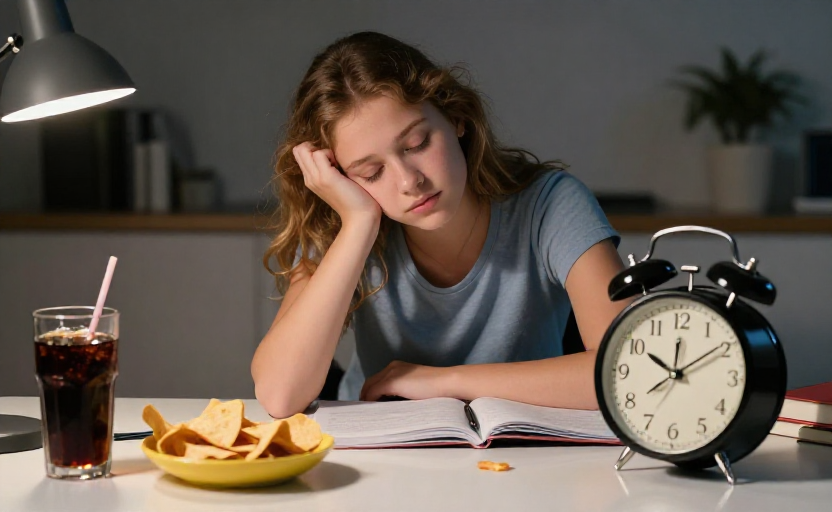 5 foods to avoid for better teen sleep and stress management