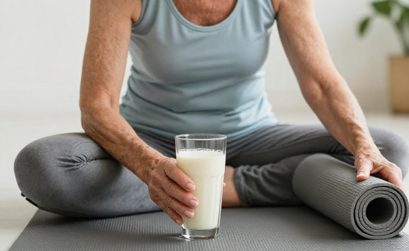 What to drink for bone health: 3 calcium-rich options for older yogis