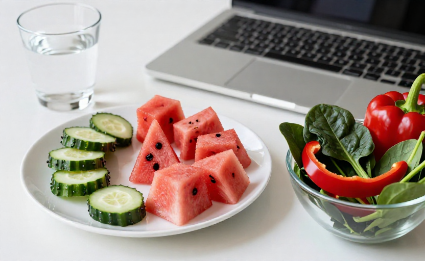 4 Hydrating Foods to Eat for Better Focus and Stress Management at Work