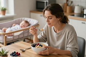 What to Eat to Support Mood After Childbirth, According to Dietitians