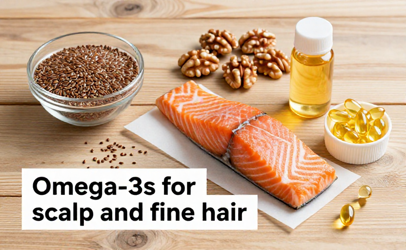 What dietitians say about omega-3s for fine hair with a dry scalp