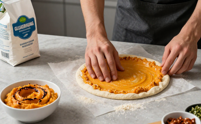 How to swap seasonal squash into quick gluten-free pizza dough, per bakers