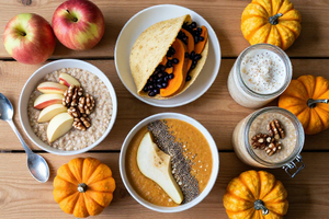 4 quick plant-based breakfast ideas with seasonal fall produce