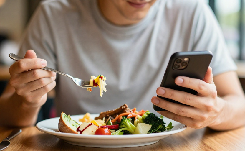 3 signs your distracted eating habits may be sabotaging your fullness cues