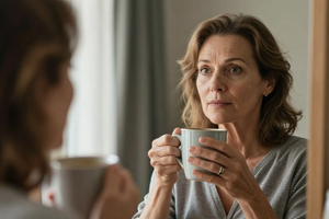 What experts recommend drinking to improve skin plumpness after menopause