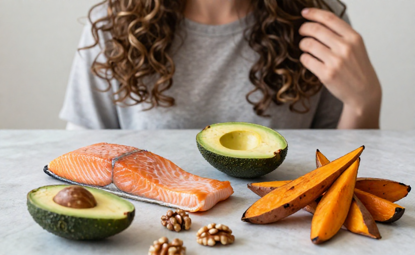 4 foods that may reduce frizz in itchy curly hair, per dietitians