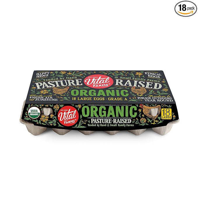 Vital Farms, Egg Large Organic, 18 Count