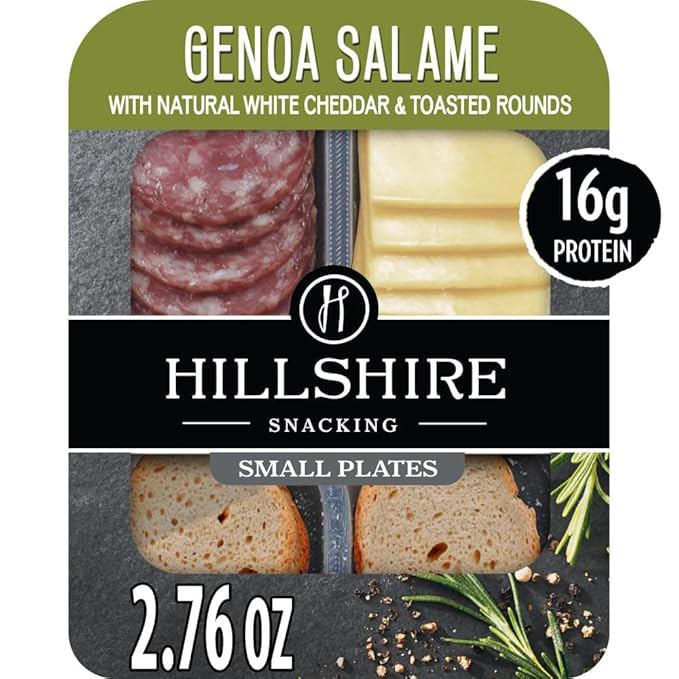 Hillshire Snacking Small Plates, Genoa Salami and White Cheddar Cheese, Single Serve, 2.76 Oz