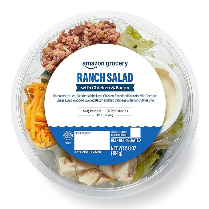 Amazon Grocery, Ranch Salad with Chicken & Bacon, 5.8 Oz (Previously Amazon Fresh Brand, Packaging May Vary)