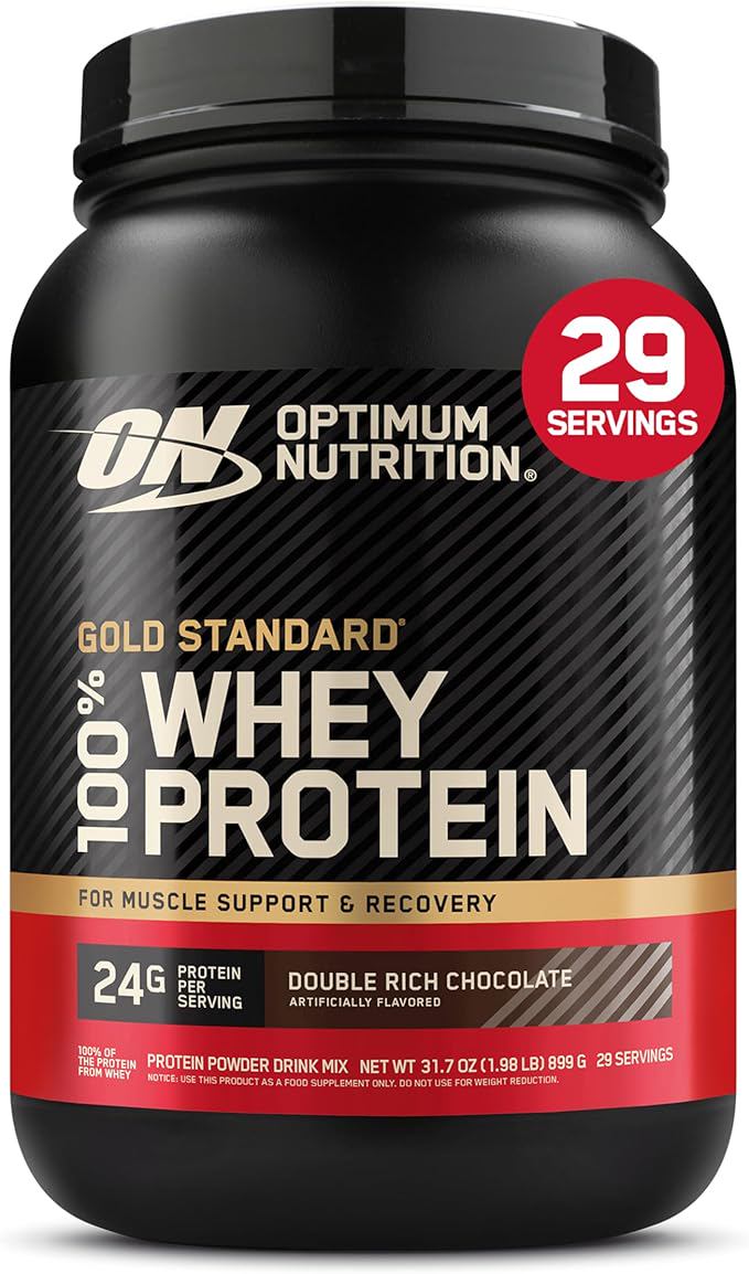 Optimum Nutrition Gold Standard 100% Whey Protein Powder, Double Rich Chocolate 1.98 Pound (Packaging May Vary)