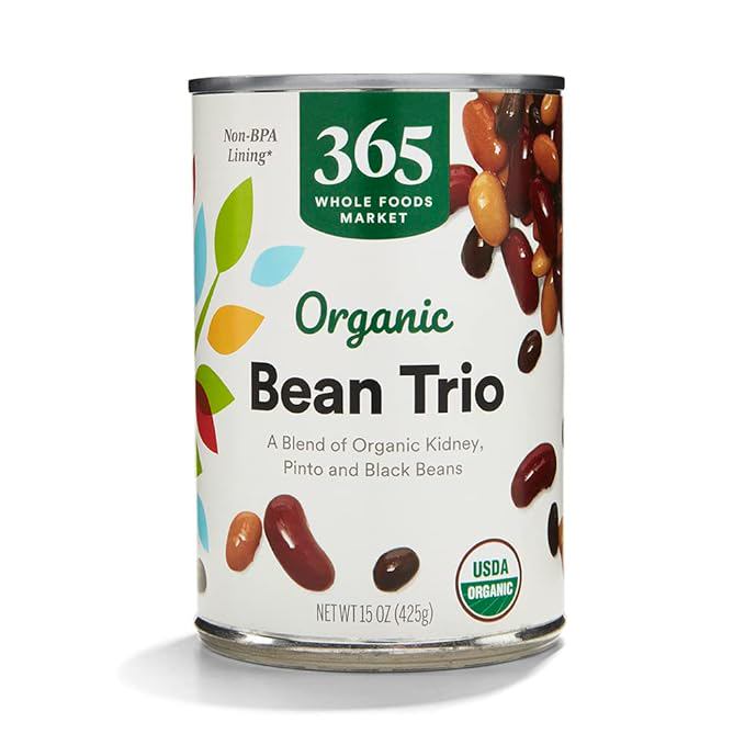 365 by Whole Foods Market, Organic Bean Trio (Kidney, Pinto, & Black Beans), 15 Ounce