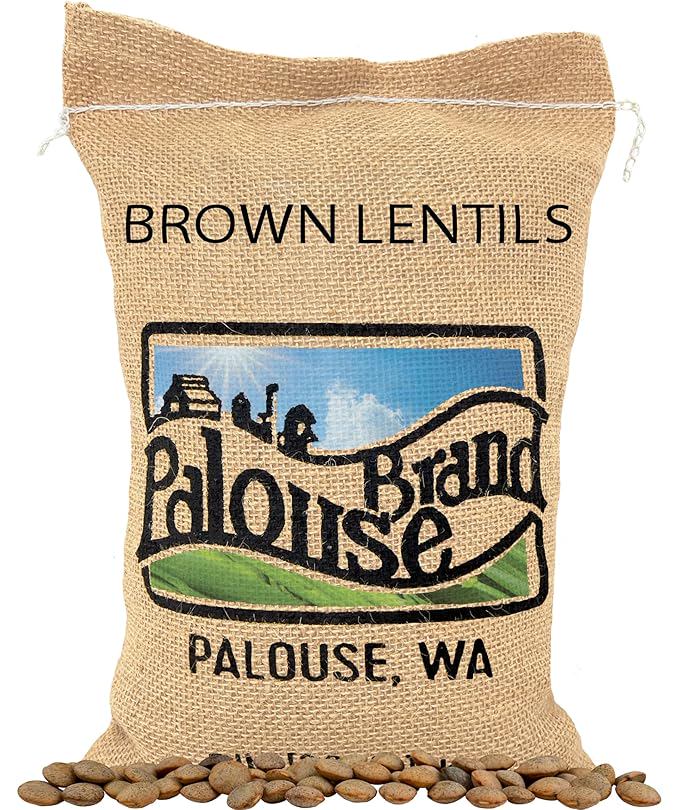 Palouse Brand Certified Glyphosate Residue Free Brown Lentils | 5 LBS | Desiccant Free | Sproutable | Non-GMO Project Verified | Kosher