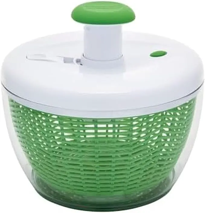 Farberware Small Pro Salad Spinner, 3.16 Qt Lettuce Spinner with Pump Mechanism, Colander Basket and Non-Slip Base - Compact Fruit Washer Spinner Bowl for Singles and Couples