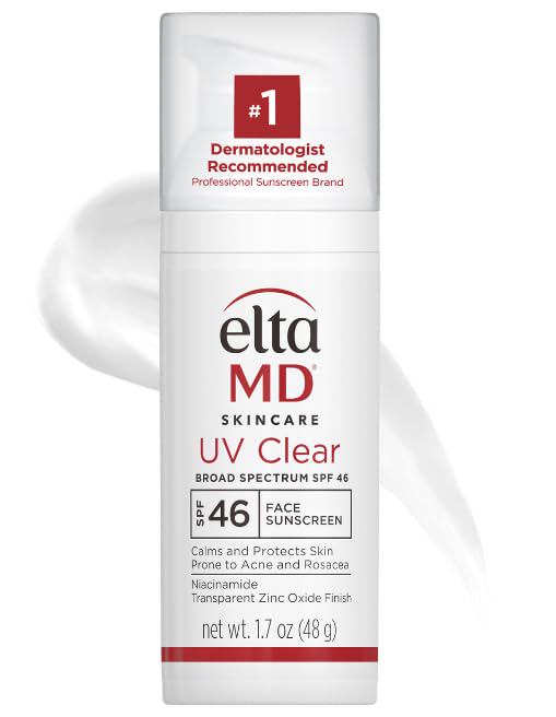 EltaMD UV Clear Face Sunscreen, Oil Free Sunscreen for Sensitive Skin with Zinc Oxide, Dermatologist Recommended
