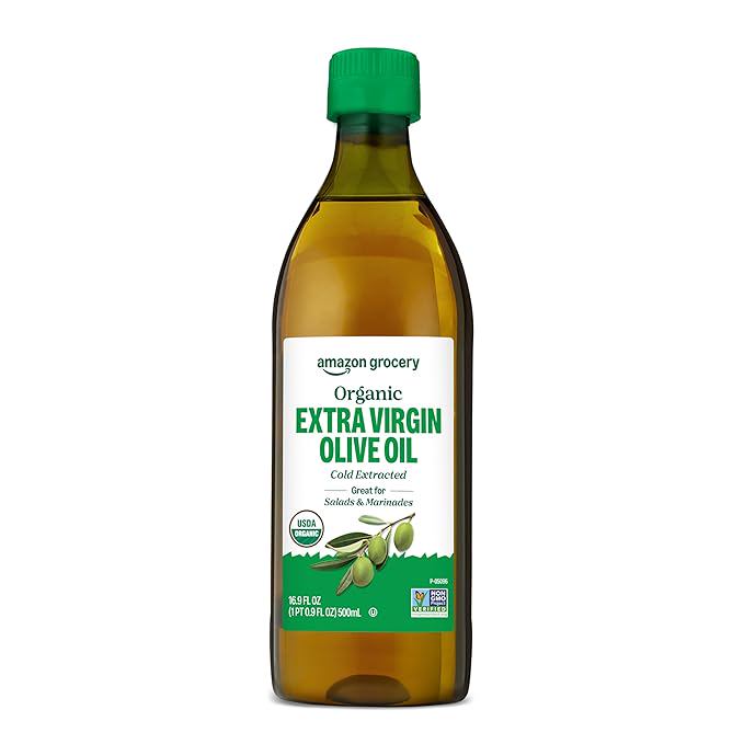 Amazon Grocery, Organic Extra Virgin Olive Oil, 16.9 Fl Oz