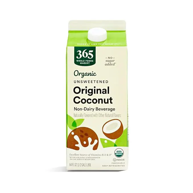 365 by Whole Foods Market, Organic Unsweetened Original Coconut milk Beverage, 64 fl oz