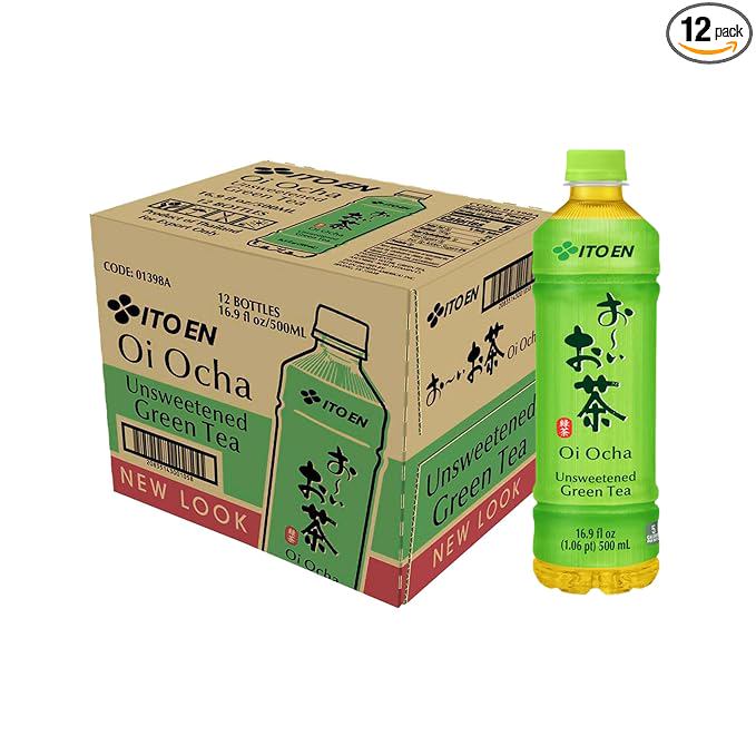 Ito En Tea Oi Ocha Green Tea, Unsweetened, 16.9 Ounce (Pack of 12)